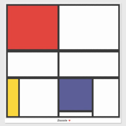 Piet Mondrian, Zusammensetzung C Aufkleber (Blatt)
