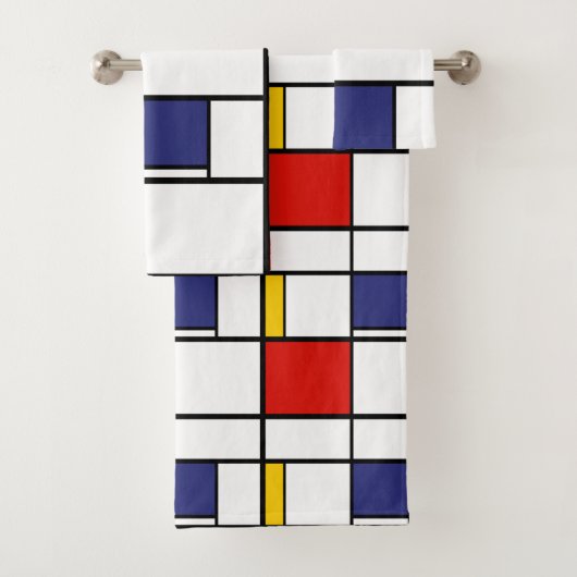 Piet Mondrian, Zusammensetzung C Badhandtuch Set (Insitu)