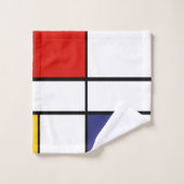 Piet Mondrian, Zusammensetzung C Badhandtuch Set (Waschlappen)