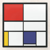 Piet Mondrian, Zusammensetzung C Glasuntersetzer (Vorderseite)