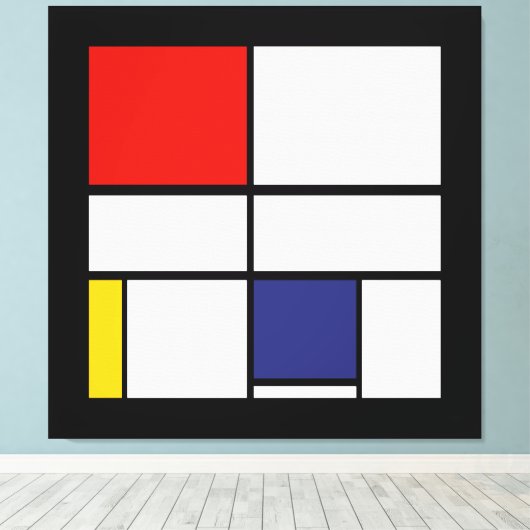 Piet Mondrian, Zusammensetzung C Leinwanddruck (Insitu (Holzboden))