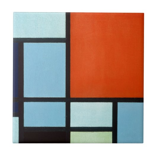 Piet Mondrian-Zusammensetzung Fliese (Vorderseite)