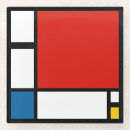 Piet Mondrian, Zusammensetzung ii Glasuntersetzer