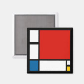 Piet Mondrian, Zusammensetzung ii Magnet (Vorderseite/Rückseite)