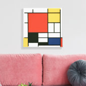 Piet Mondrian - Zusammensetzung Leinwanddruck (Insitu (Wohnzimmer))