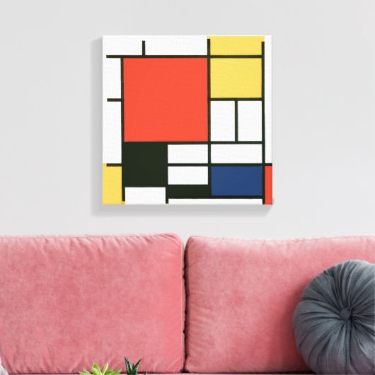 Piet Mondrian - Zusammensetzung Leinwanddruck (Insitu (Wohnzimmer))