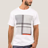 Piet Mondrian Zusammensetzung (Nr. 1) Grau-rot. T-Shirt (Vorderseite)