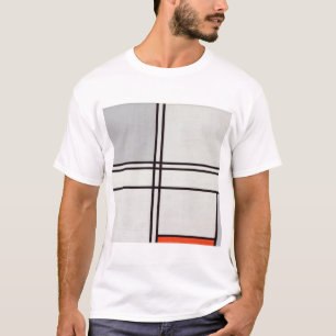 Piet Mondrian Zusammensetzung (Nr. 1) Grau-rot. T-Shirt