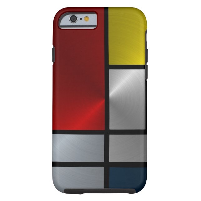 Piet Mondrian-Zusammensetzung (Stahl) Case-Mate iPhone Hülle (Rückseite)