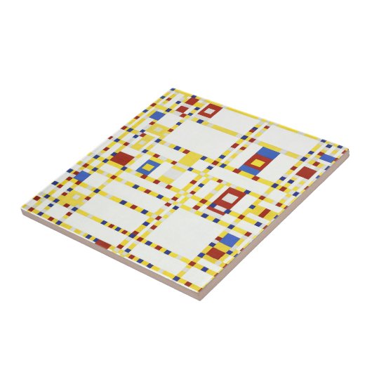 Piet Mondrians Broadway Boogie Woogie 1942 Fliese (Seite)