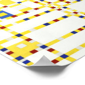 Piet Mondrians Broadway Boogie Woogie 1942 Poster (Ecke)