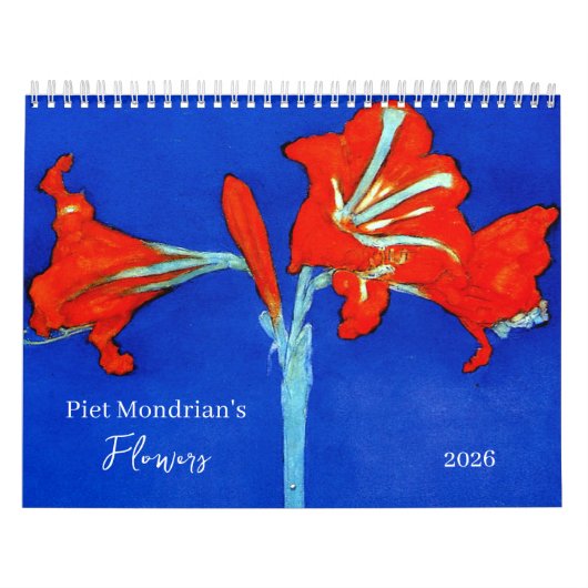 Piet Mondrian's Flowers 2026 Kalender (Titelbild)