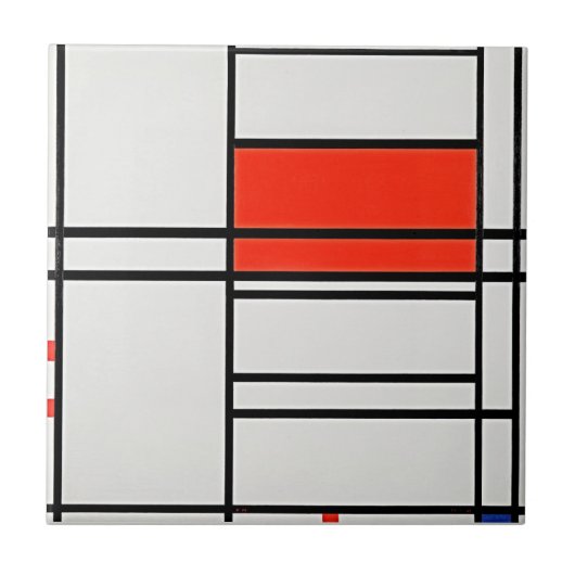 Piet Mondrian's Komposition Nr. 4 - Vibrant Art Fliese (Vorderseite)