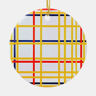 Piet Mondrians New York City I Keramik Ornament