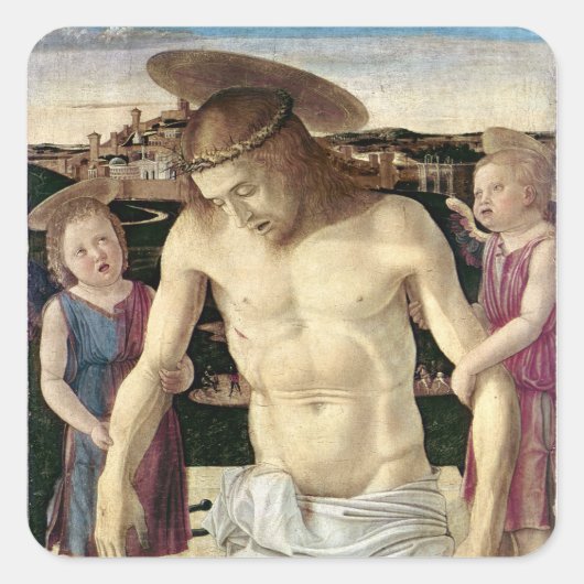 Pieta, c.1499 quadratischer aufkleber (Vorderseite)