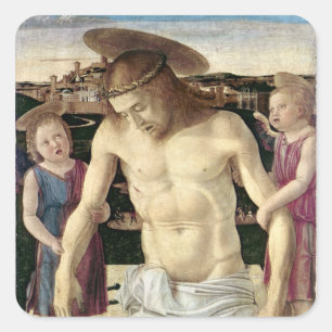 Pieta, c.1499 quadratischer aufkleber