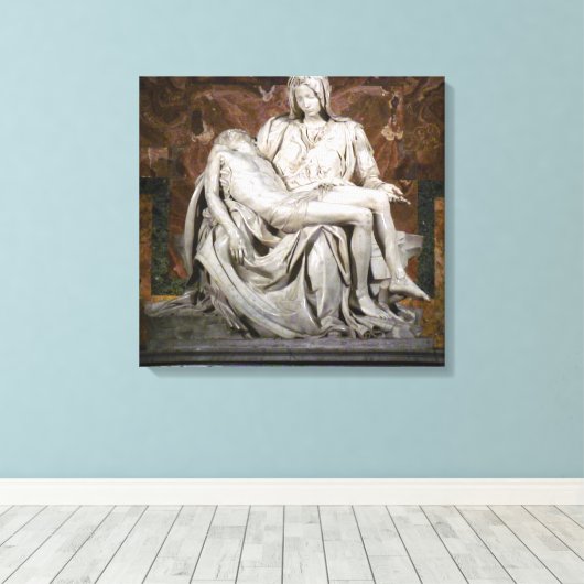 Pieta Canvas Print Leinwanddruck (Insitu (Holzboden))