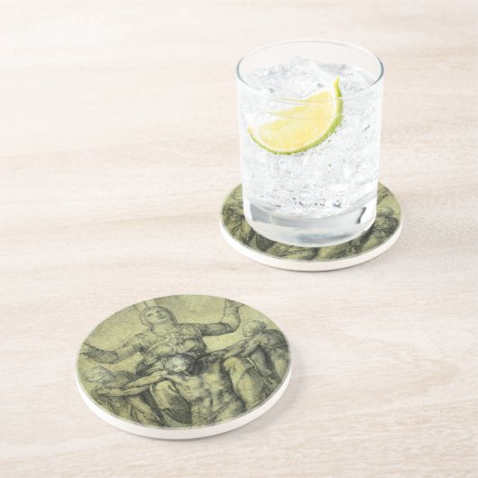 Pieta für Vittoria Colonna von Michelangelo Getränkeuntersetzer (Seite)