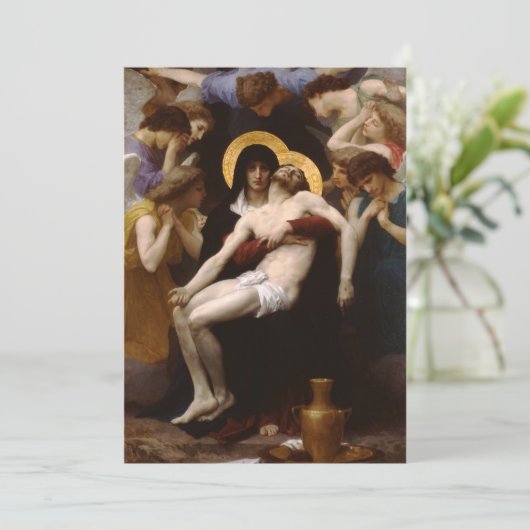 Pieta Jesus Christ und Jungfrau Mary Einladung (Stehend Vorderseite)