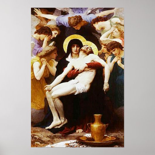 Pieta Jesus Crucifixion Lamentation Jungfrau Mary Poster (Vorne)