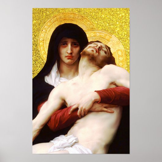 Pieta Jesus Crucifixion Lamentation Jungfrau Mary  Poster (Vorne)
