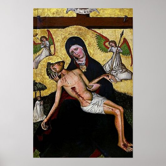 Pieta Jesus Crucifixion Lamentation Jungfrau Mary  Poster (Vorne)