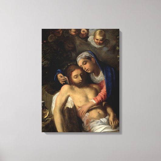 Pietà (Maria und Jesus) (von Adam Elsheimer) Leinwanddruck (Vorderseite)