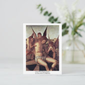 Pieta mit drei Engeln von Antonello da Messina Postkarte (Stehend Vorderseite)