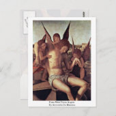 Pieta mit drei Engeln von Antonello da Messina Postkarte (Vorne/Hinten)