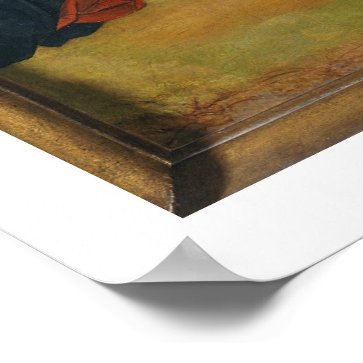 Pieta mit zwei Spendern (Öl auf Tafel) Poster (Ecke)