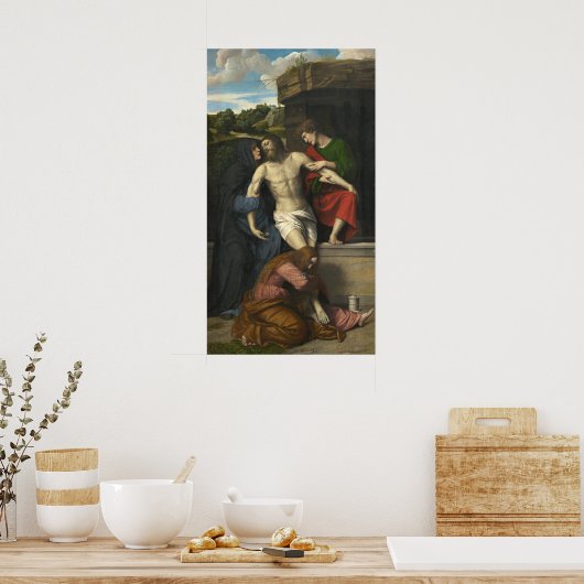 Pietà - Moretto da Brescia Kunstgewerbe Poster (Küche)