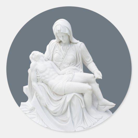 Pieta Runder Aufkleber (Vorderseite)