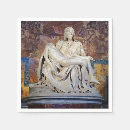 Pieta von Michelangelo Cocktail Napkin Serviette (Vorderseite)