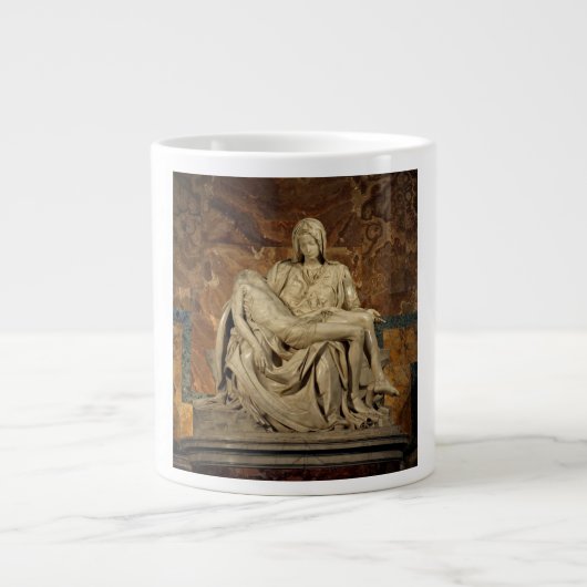 Pieta von Michelangelo Jumbo-Tasse (Vorderseite)