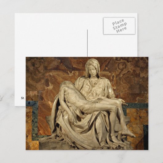 Pieta von Michelangelo Postkarte (Vorne/Hinten)