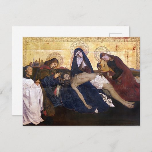 Pietà von Villeneuve-lès-Avignon Postkarte (Vorne/Hinten)