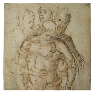 Pieta, zugeschrieben entweder Giovanni Bellini Fliese