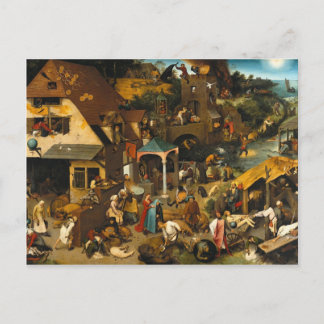 Pieter Bruegel, das älteste niederländische Sprich Postkarte
