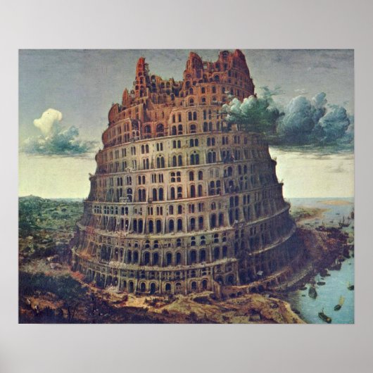 Pieter Bruegel der Ältere - Der Turm von Babel Poster (Vorne)