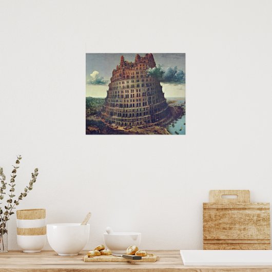 Pieter Bruegel der Ältere - Der Turm von Babel Poster (Küche)