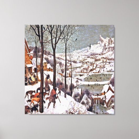 Pieter Bruegel der Ältere. Die Jäger im Schnee Leinwanddruck (Vorderseite)