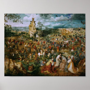 Pieter Bruegel, der Ältere-Die-Prozession zu Calva Poster
