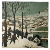 Pieter Bruegel der Ältere - Jäger im Schnee Fliese (Vorderseite)