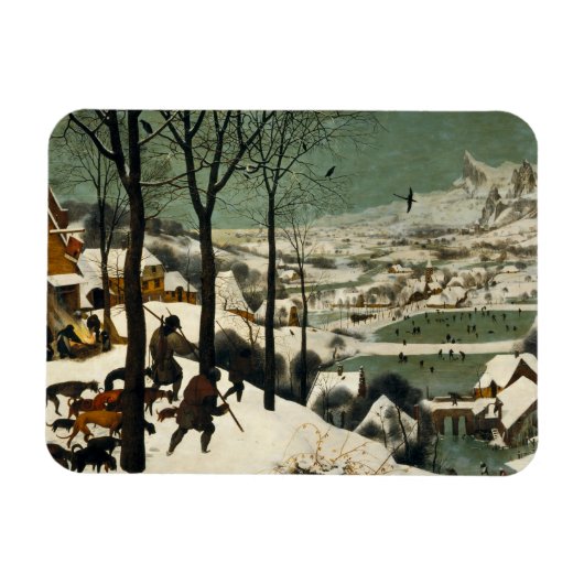 Pieter Bruegel der Ältere - Jäger im Schnee Magnet (Horizontal)