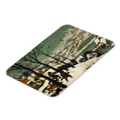 Pieter Bruegel der Ältere - Jäger im Schnee Magnet (Linke Seite)