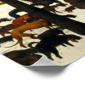 Pieter Bruegel der Ältere - Jäger im Schnee Poster (Ecke)