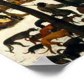 Pieter Bruegel der Ältere - Jäger im Schnee Poster (Ecke)