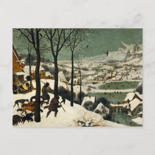 Pieter Bruegel der Ältere - Jäger im Schnee Postkarte
