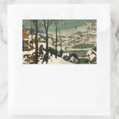 Pieter Bruegel der Ältere - Jäger im Schnee Rechteckiger Aufkleber (Tasche)