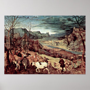 Pieter Bruegel der Ältere - Rückkehr der Herde Poster